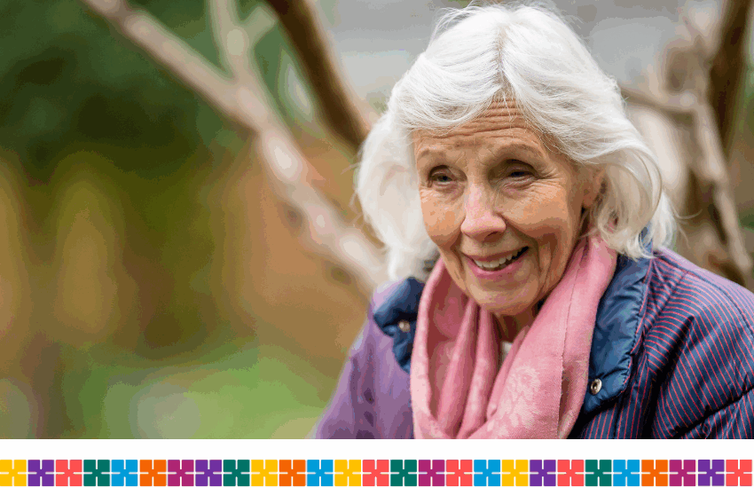 Older woman in winter coat