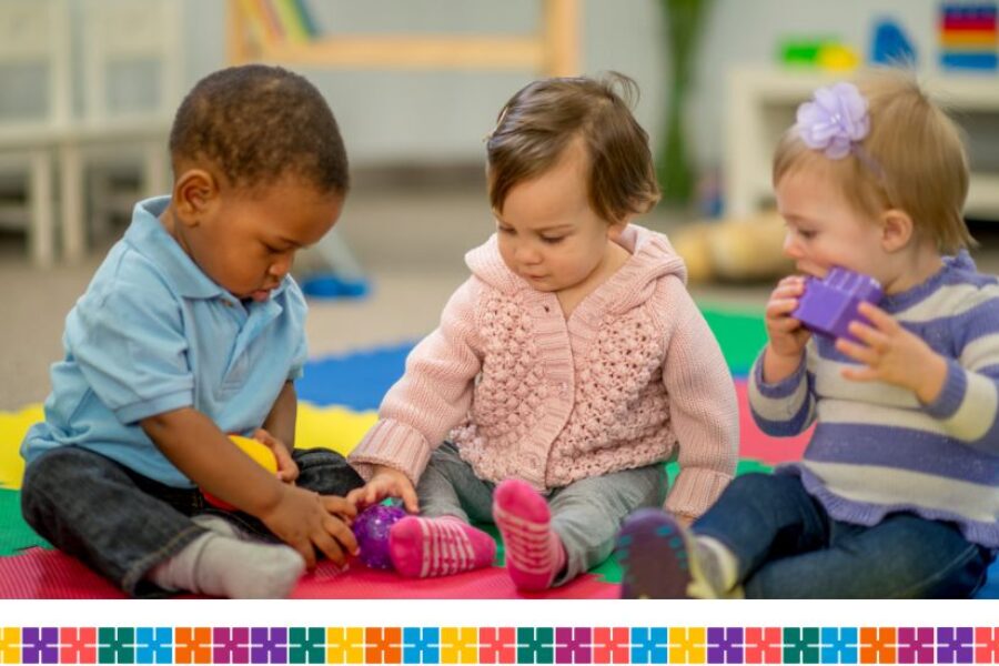 Toddlers playing